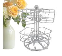 Rack portaoggetti per tè, contenitore girevole a 2 livelli con 6 scomparti per la costruzione di risparmio di spazio, base stabile, porta organizzazione per cucina, casa, ufficio, hotel,