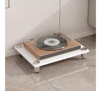 Rack stereo resistente, scaffale aperto con piedini isolanti, supporto multimediale AV ad alta capacità di carico, per casa, ufficio e teatro, design a 2 livelli
