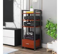 Rack Supporto Microfono Supporto Per Videoregistratore Con Cassetti, Supporto Per Media Av, Ripiano Angolare Con Ruote Universali, Rack Da Pavimento A 3/4/5 Livelli, Rack Stereo, Torre Per R