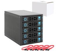 RackChoice Enclosure per disco rigido interno 5x2,5"/3,5" SATA/SAS Backplane 6 Gbps HDD hotswap in 3xExternal 5.25" Bay Compatibile con tutti i tipi di rack