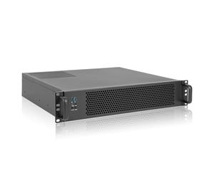 RackChoice MicroATX/Mini-ITX 2U Rackmount Server Chassis max 9x3.5 Bay / USB3.0 con adattatore 2.0 Supporto ATX PSU sia superiore che laterale Profondità di raffreddamento 45 cm
