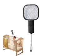 Racket a mosca Elettrica, Svacchi a mosca elettrica - Racket Zapper a portatile,Luce a LED ATTRATTANTE, catcher di lampada da trappola per interni sicuri per il posto di lavoro a casa