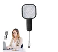 Racket elettrico Fly Swatter, Fly Zapper Racket, ABS attraente LED Light, Safe Indoor Trap Lamp, for Home, Workplace, Kitchen, Bedroom, Control, 6,69 x 3,82 x 1,97 pollici