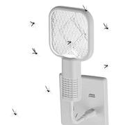 Racket elettrico Fly Swatter, Fly Zapper Racket, ABS attraente LED Light, Safe Indoor Trap Lamp, for Home, Workplace, Kitchen, Bedroom, Control, 6,69 x 3,82 x 1,97 pollici