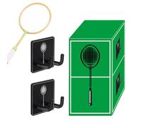 Racket Hanger - Racket Holder Wall, Tennis Rackett Wall Hooks | Stainless Steel Storage Organizer Badminton Rackets Holder Hanger Hook | Badminton Rackets Hook Storage Organizer Rack