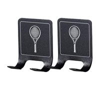 Racket Rack - Stainless Steel, 1.77x2.36in Racket Holder Wall Mount | Self-Adhesive Space Saving Organizer, Durable Sports Equipment Storage For Tennis Rackets, Badminton Rackets, Paddles