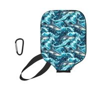 Racket Sleeve Sharks Weaving Through The Waves pickleball Paddle Cover | Universale Impermeabile Neoprene Paddle Case Per uomini e donne Allenamento Fits Most Rackets