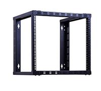 RackPath Struttura aperta dello scaffale del supporto della parete 9U 19" scaffale dell'attrezzatura del server resistente - 17" profondità