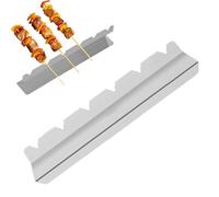 Racks shish per griglia: supporto per barbecue in acciaio inossidabile resistente organizzatore per rack kebob largo | Accessorio per griglia durevole per spiedini in legno e meta