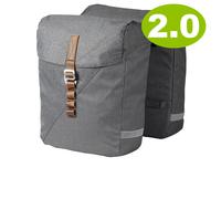 Racktime Borsa doppia da sistema Heda 2.0 grigio, incluso adattatore Snapit 2.0