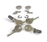 Racktime Unisex - Adulto RT Secureit Sidebag Pair, Argento, Set da 2/4 Chiavi