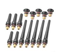 Rackumic 15PCS TIG Back Cap Torch Kit per WP-17 WP-18 WP-26 tra cui modelli 57Y02 57Y03 57Y04 costruzione in metallo plastica per attività di saldatura industriale