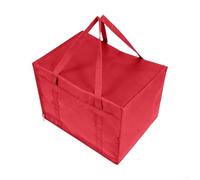 Rackumic Borsa termica per la consegna della pizza per ordini di cibi freschi, con robusto tessuto non tessuto e fodera pulita per i conducenti di consegna in colore rosso, dimensioni 50 x 50 x 20,5