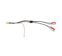 Rackumic Cavo da 6 pin a 4 RCA per cablaggio autoradio MINI ISO ABS nero adattatore per VDO Becker per FORD per SKODA Audio System Collegamento posteriore Installazione diretta Kit di cavi stereo per