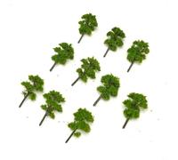 Rackumic Confezione da 10 alberi modellini per layout ferroviari in scala OO, scenari di guerra, diorama architettonico, in plastica, verde, 7 cm e 9 cm, altezza realistica (7 cm)
