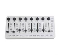 Rackumic Console di mixaggio wireless per controller MIDI con connessione BT Alimentazione USB 43 tasti di controllo 8 Enrs per integrazione DAW Studio Stage Use Bianco