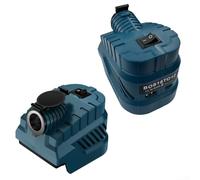 Rackumic Convertitore adattatore caricatore 130 W porta USB LED luce per Bosch BL1830 BL1850 BL1860B e 48-11-1862 48-11-1880 strumento di campeggio auto uso rosso (per bat622)
