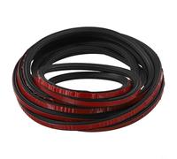 Rackumic Guarnizione a 3 strati per portiera auto, per isolamento acustico, 5 m, colore nero, forma a L, 11 mm x 9 mm, materiale preferito forte trazione