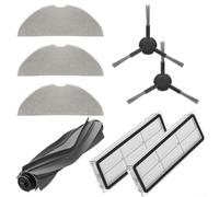 Rackumic Kit di ricambi per aspirapolvere Mova S10 Plus e Mova S10 Robot aspirapolvere include spazzola a rullo principale, spazzole laterali, filtri e panni per la pulizia della casa, design