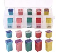 Rackumic Set quadrato CarMini Fuse Kit 10PCS con conduttore in rame e colore d Valutazioni 20A a 60A in custodia di plastica per Automotive Marine e Home Elettronica Corrente sicura affidabile