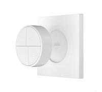 Rackumic Smart Scene Button SZNB-01M Interruttore a pulsante wireless 4 in 1 per Zigbee e per EWELINK Doppio protocollo magnetico da parete o telecomando portatile 50x22,5 mm Materiale PC Bianco