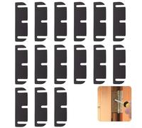 Rackumic Spessori per cerniere per porta, confezione da 15 pezzi, per allineamento porte interne, tagliabili, in PVC, nero, 8,9 cm, correzione precisa del divario, compatibili con cerniere standard