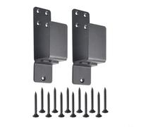 Rackumic Staffa di sicurezza per porta per legname casa 2 x 4 in acciaio rinforzato a forma di U, adatta per porte con apertura interna o esterna, garage, cantina, fienile, capannone, magazzino (nero)