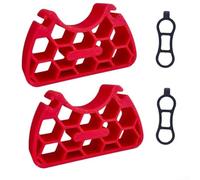 Rackumic Supporto per manubrio della bicicletta, 2 pezzi, per stabilizzatore per riparazione di parcheggio invertito, con cuscinetti in plastica resistente agli urti e gommini per impugnature MTB