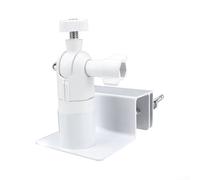 Rackumic Supporto per pannello solare in lega di alluminio, staffa in ABS per installazione sicura, montaggio stabile per il bordo del tetto di casa, sistema di energia alternativa (1 bianco)