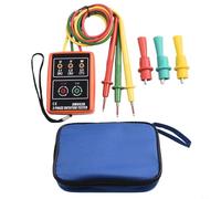 Rackumic Tester di rotazione trifase Indicatore LED Detector Meter per la diagnosi del circuito elettrico Caratteristiche Indicatore di fase aperta e misurazione di rotazione di fase