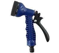 Rackumic Ugello spray per tubo da giardino, 7 modelli, spruzzatore d'acqua ad alta pressione, in plastica, piatto C, centro completo per la pulizia dell'auto, giardinaggio, verde (blu)