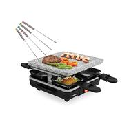 Raclette con piastra in pietra, 21 x 21 cm, per 4 persone, 600 Watt