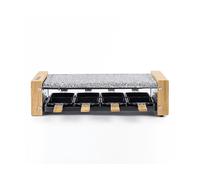 Wod8 Raclette Per 2 Persone, Funzione Raclette-piastra Di Cottura In Granito 38x19.5cm, Design Legno, 1200w
