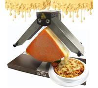 Raclette, fonditore per formaggio, 900 W, griglia commerciale con doppia area di riscaldamento, mezza ruota regolabile, riscaldamento rapido multifunzione per cucina ristorante