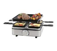 Raclette ProfiCook® per 4 persone | incl. 4 padelline e 4 spatole in legno | piastra reversibile per una distribuzione uniforme del calore | termostato regolabile in continuo | 800 W | PC RG 1301