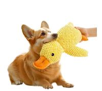 Racocou 1 Giocattolo per Cani Che Striscia Anatra n Giocattolo Indistruttibile per Cani Giocattolo di Peluche per Cani Giocattolo di Peluche Robusto e Durevole 25 x 22 cm Giallo