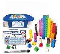 Racocou 100 pezzi di blocchi da costruzione in 10 colori｜Set educativo di matematica e costruzione, giocattolo educativo, educazione prescolare, insegnamento in asilo