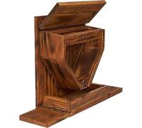 Racocou Alimentatore per Scoiattoli con Coperchio Sollevabile Grande in Legno Massello Impermeabile Durevole Decorativo da Esterno per Giardino E Cortile Perfetto per L'uso Durante Tutto L'Anno
