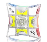 Racocou Cubo 133 veloce, spinner a ventaglio a fuoco da polpastrello, con sfera d'acciaio, strumento antistress e giocattolo educativo 2-in-1, viene fornito con scatola di conservazione,Blu