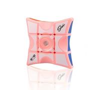 Racocou Cubo 133 veloce, spinner a ventaglio a fuoco da polpastrello, con sfera d'acciaio, strumento antistress e giocattolo educativo 2-in-1, viene fornito con scatola di conservazione,Marrone