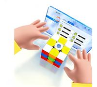 Racocou Cubo di speed 3x3, intelligente con magneti, connettibile all'app Bluetooth per sfide, antistress, allenamento della logica, velocità, regalo, sviluppo del cervello