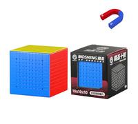 Racocou cubo magico veloce, magnetico, giocattolo puzzle, adatto a bambini e adulti, scopi educativi, sollievo dallo stress, esercita il pensiero logico,Cromo