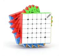 Racocou Cubo magnetico a velocità con adesivi in PVC, allenamento cerebrale ad alta difficoltà, adatto a bambini e adulti, utilizzato per educazione, sollievo dallo stress e allenamento logico,Marrone