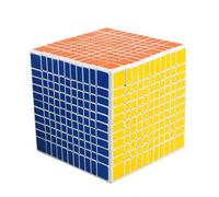 Racocou Cubo veloce, adesivi in PVC, difficoltà elevata per l'intelligenza, adatto a bambini e adulti, utilizzato per l'educazione, il rilassamento dallo stress e l'allenamento logico,Arancia