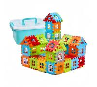 Racocou Giocattoli puzzle da 278 pezzi, giocattoli da costruzione, con scatola portaoggetti, giocattoli educativi, adatti a bambini piccoli e blocchi impilabili per bambini.