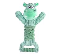 Racocou Giocattolo per Cani 3D a Forma 32x16cm Giocattolo Peluche Interattivo per Pulizia dei Denti e Sollievo dalla Noia per Cani e Cuccioli di Piccola e Media Taglia,Verde