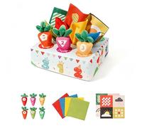 Racocou Gioco del tiro della rapa - Gioco sensoriale con fazzoletti e di Sviluppo della motricità fine, Adatto alla dentizione e all'educazione precoce,Bianca