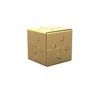 Racocou Multifunzione, cubo 4x4 da assemblare, mattoncini tridimensionali, puzzle per studenti, adatto a scopi educativi e per rilassamento creativo,Marrone