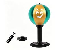 Racocou Palla da Boxe Anti-Stress con Ventosa Forte, Mini Sacco da Boxe da Scrivania Durevole per Casa e Ufficio per Adulti - Puncher Rimbalzante a Installazione Rapida per Sollievo dall'Ansia,Nero