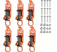 Racocou Portapacchi e supporto pala per cassone del camion - Morsetto in gomma resistente, adatto a pale e asce da 0,67"-1,57", per veicolo fuoristrada - 6 pezzi,Arancia